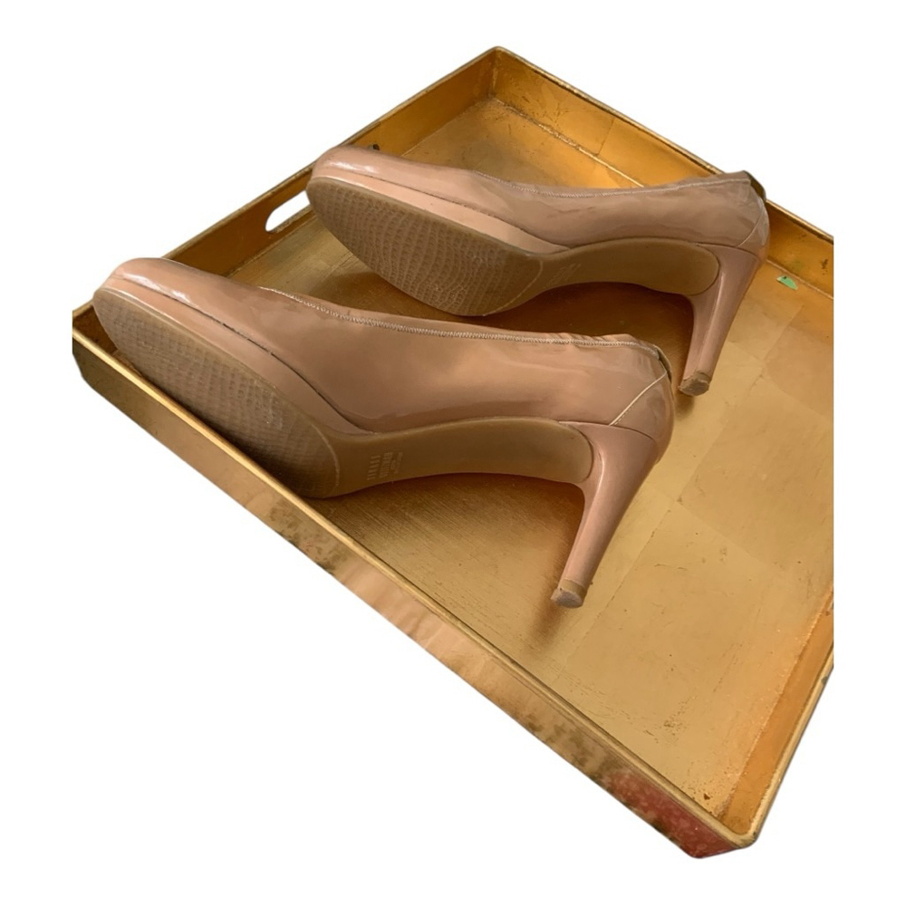 Stuart Weitzman Beige Patent Leather Heels Size 9 Medium - Picture 4 of 8